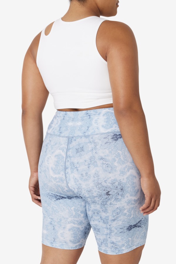 White Uplift Slice Crop Bra Top Fila Outlets