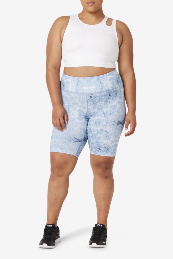 White Uplift Slice Crop Bra Top Fila Outlets