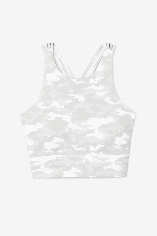 Uplift High Neck Sports Bra White Fila Outlets