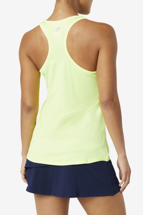 Fila Outlets Pickleball Racerback Tank YellowHeather