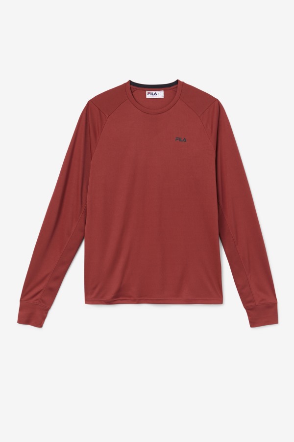 Fila Outlets Russet Brown/Black Jazam Long Sleeve Crew