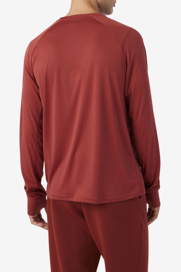 Fila Outlets Russet Brown/Black Jazam Long Sleeve Crew