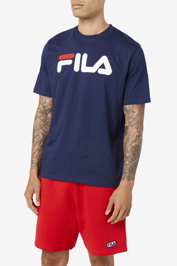 Fila Outlets Men\'s Eagle Tee Peacoat/White/Chinese Red