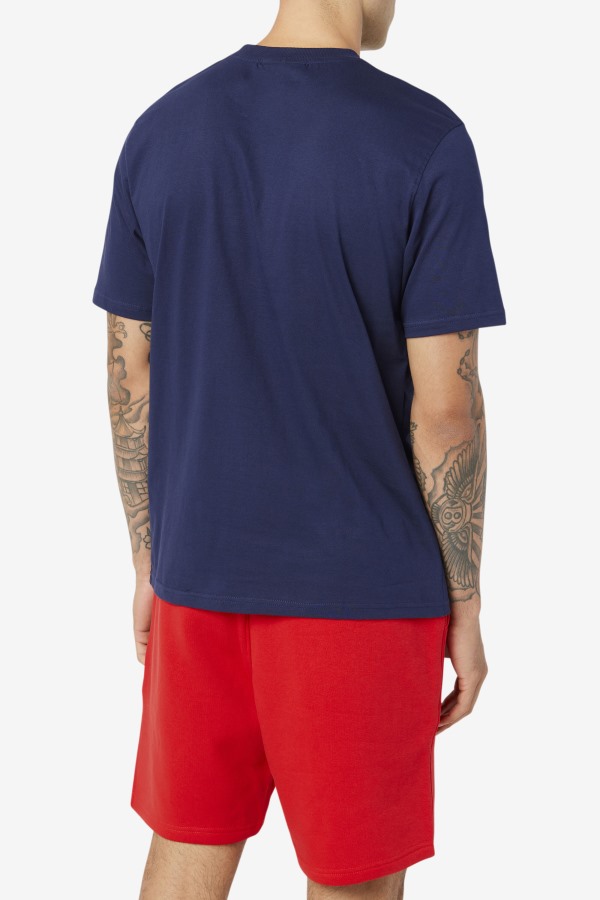 Fila Outlets Men\'s Eagle Tee Peacoat/White/Chinese Red
