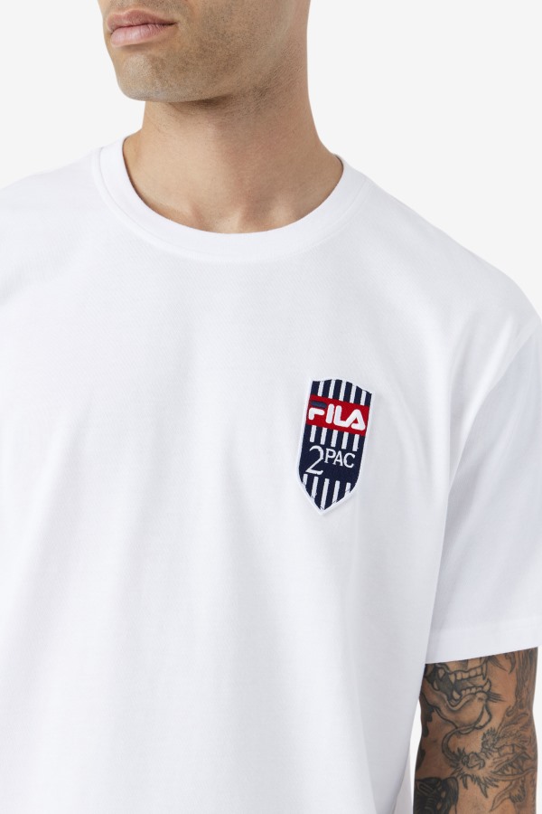 White 2Pac Patch Tee Fila Outlets