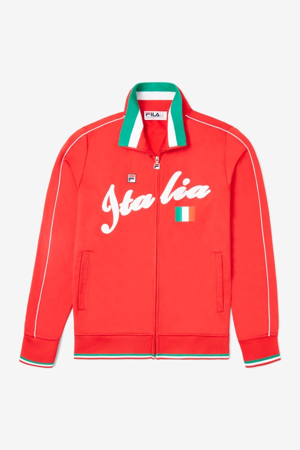 Red/White Fila Outlets Italia Track Jacket