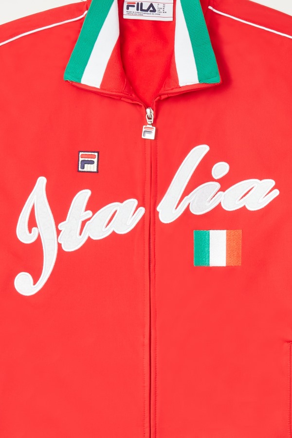 Red/White Fila Outlets Italia Track Jacket