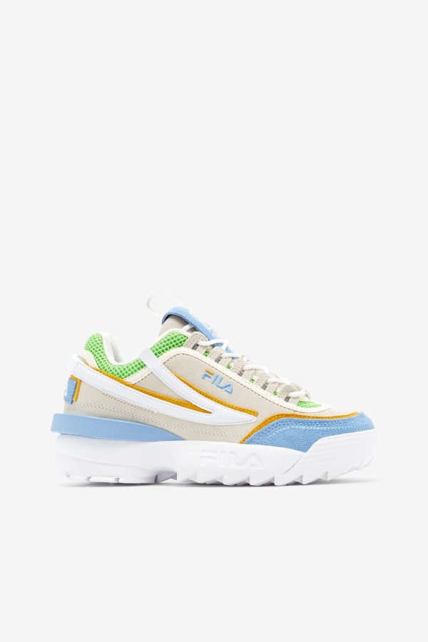 White/Dusk Blue/Jasmine Green Fila Outlets Women's Disruptor 2 EXP