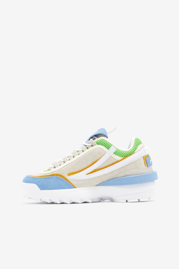 White/Dusk Blue/Jasmine Green Fila Outlets Women\'s Disruptor 2 EXP