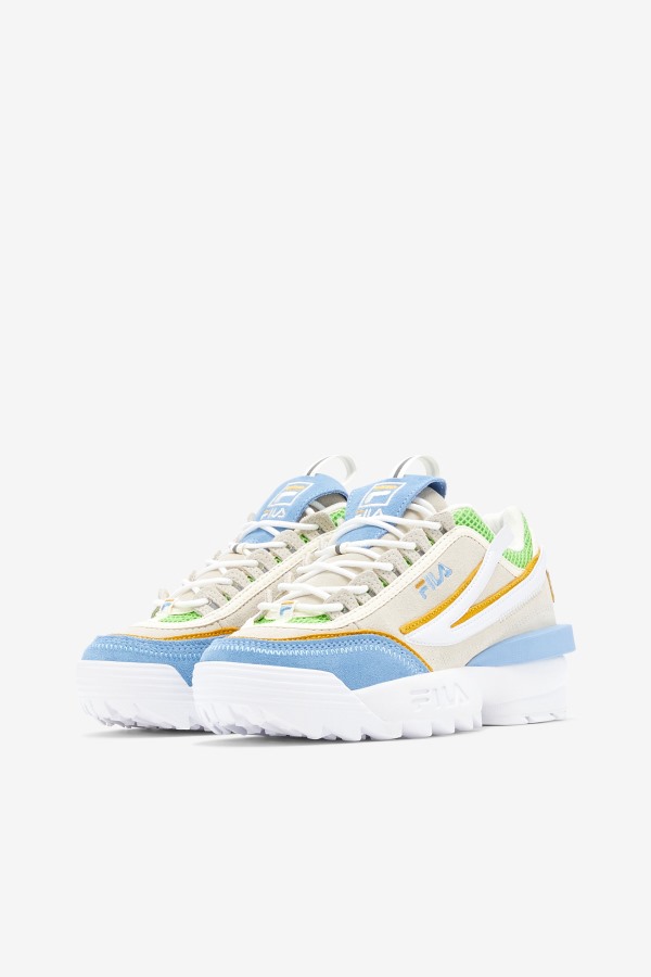 White/Dusk Blue/Jasmine Green Fila Outlets Women\'s Disruptor 2 EXP