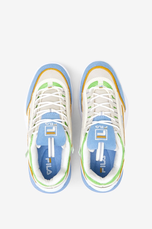 White/Dusk Blue/Jasmine Green Fila Outlets Women\'s Disruptor 2 EXP