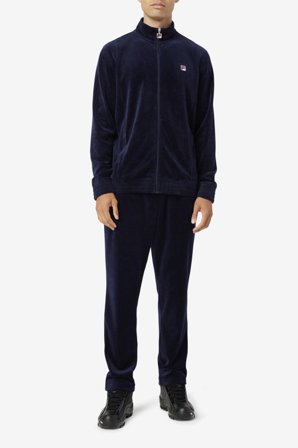 O-Fit Velour Pant Fila Outlets Navy/Gardenia/Red