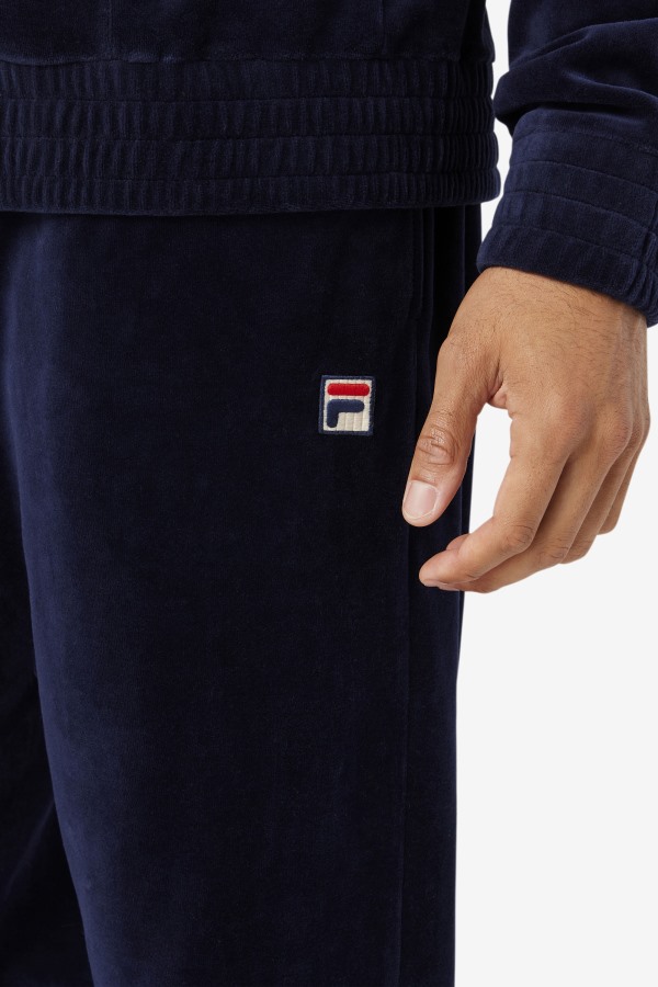 O-Fit Velour Pant Fila Outlets Navy/Gardenia/Red