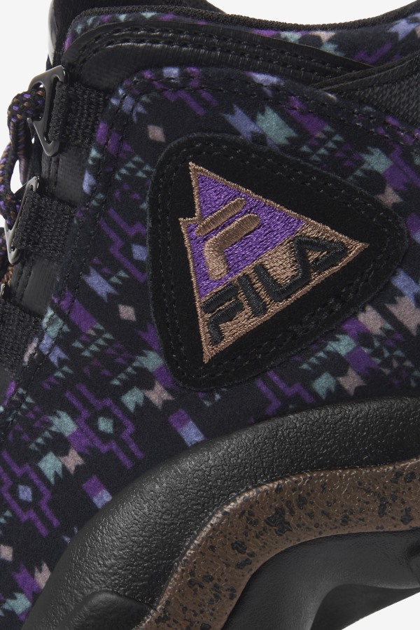 Fila Outlets Little Kids\' Grant Hill 2 Outdoor Black/Pinecone/Purple