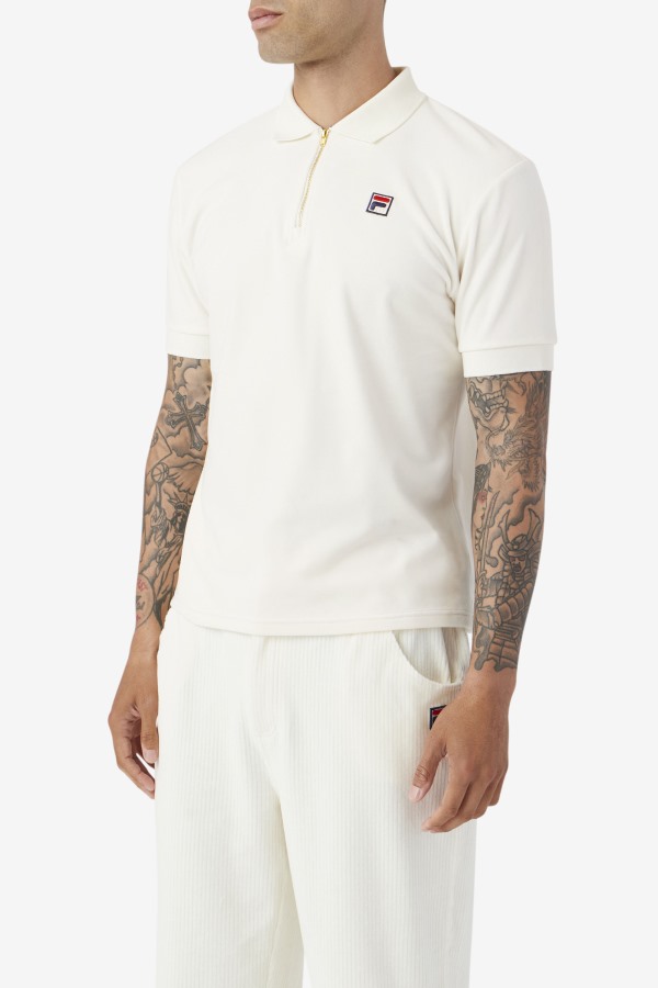 Devon Velour Polo Fila Outlets Egret