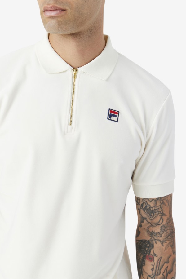 Devon Velour Polo Fila Outlets Egret