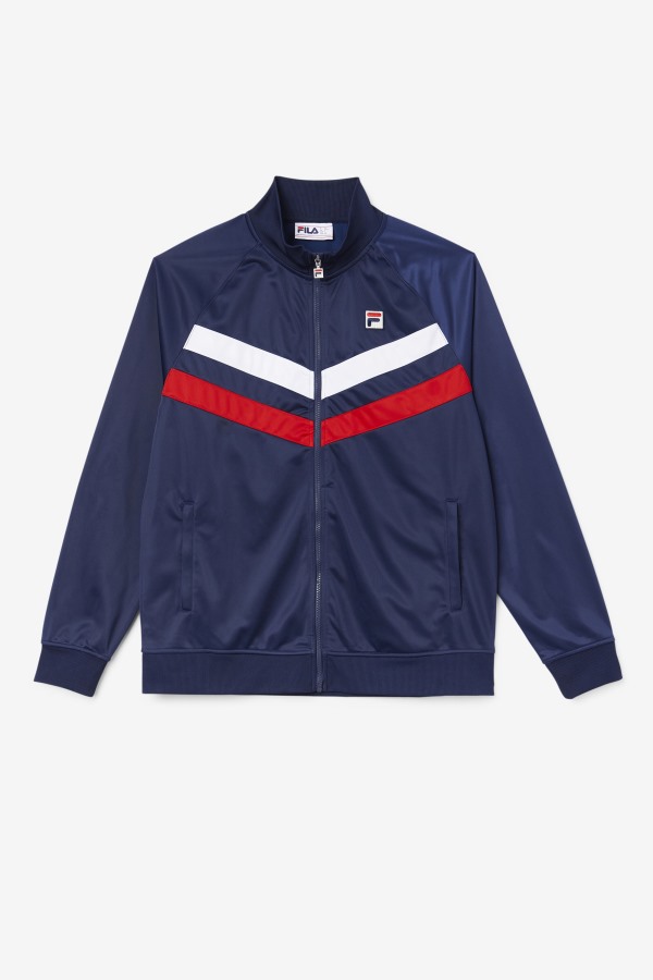 Navy/Red/White Fila Outlets Jaya Track Jacket