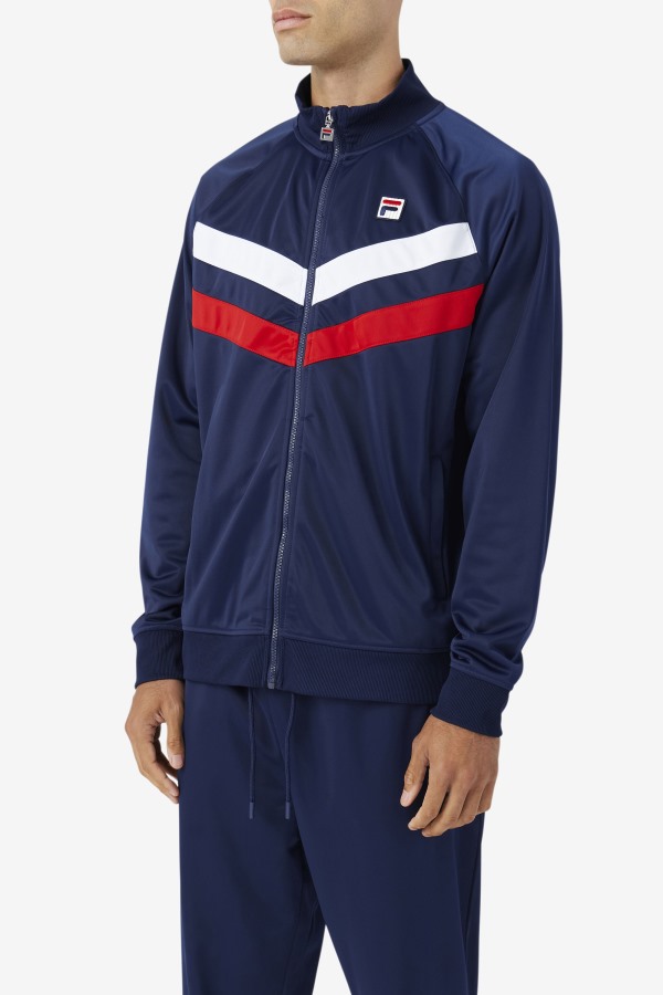Navy/Red/White Fila Outlets Jaya Track Jacket