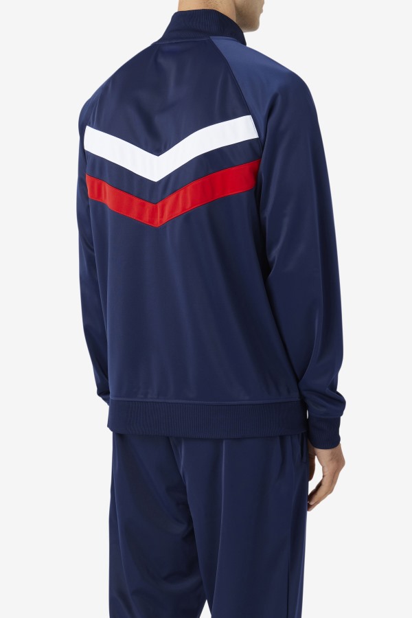 Navy/Red/White Fila Outlets Jaya Track Jacket