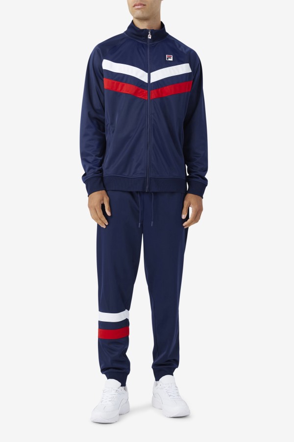 Navy/Red/White Fila Outlets Jaya Track Jacket