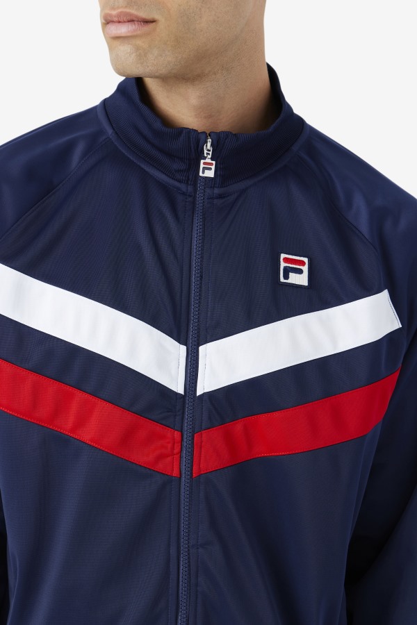 Navy/Red/White Fila Outlets Jaya Track Jacket