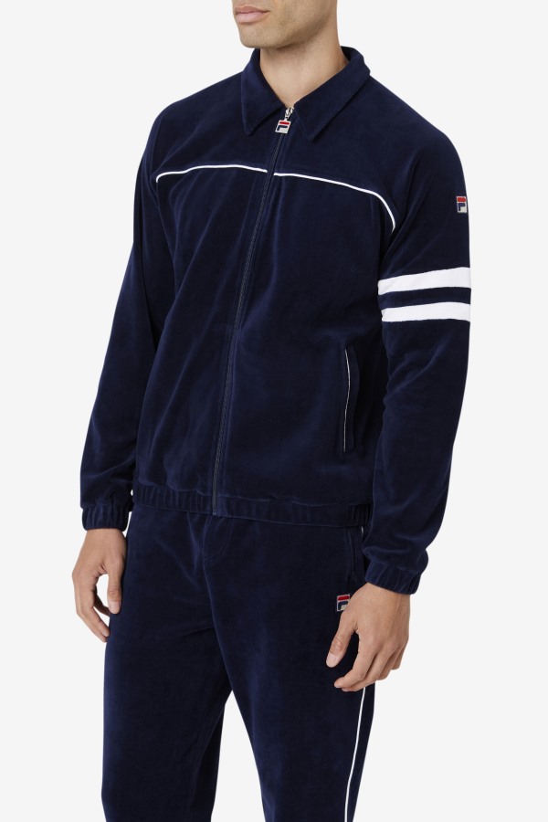 Fila Outlets Verdy Velour Jacket Navy/White