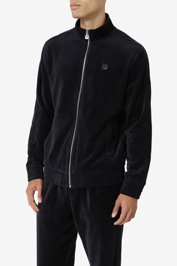 Fila Outlets Deverall Velour Jacket Black