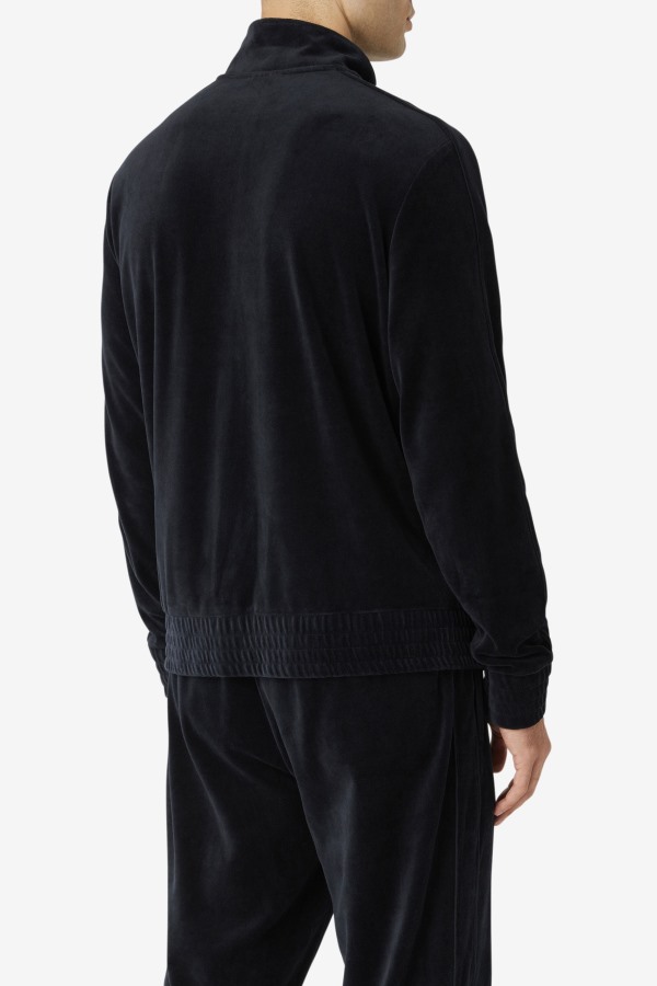 Fila Outlets Deverall Velour Jacket Black