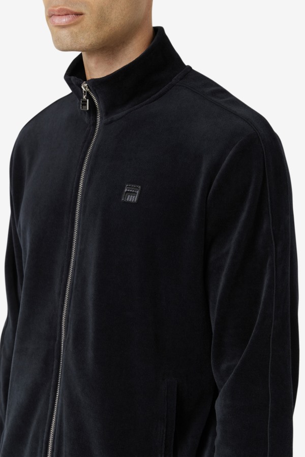Fila Outlets Deverall Velour Jacket Black