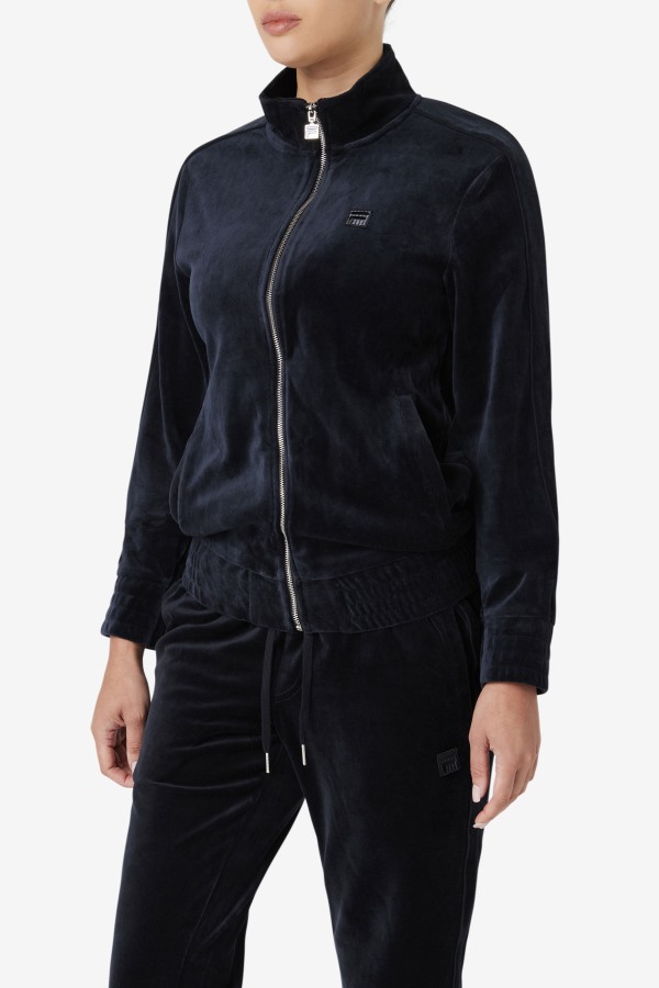 Fila Outlets Deverall Velour Jacket Black