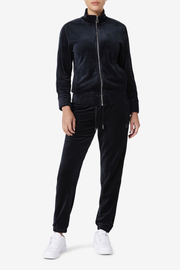Fila Outlets Deverall Velour Jacket Black