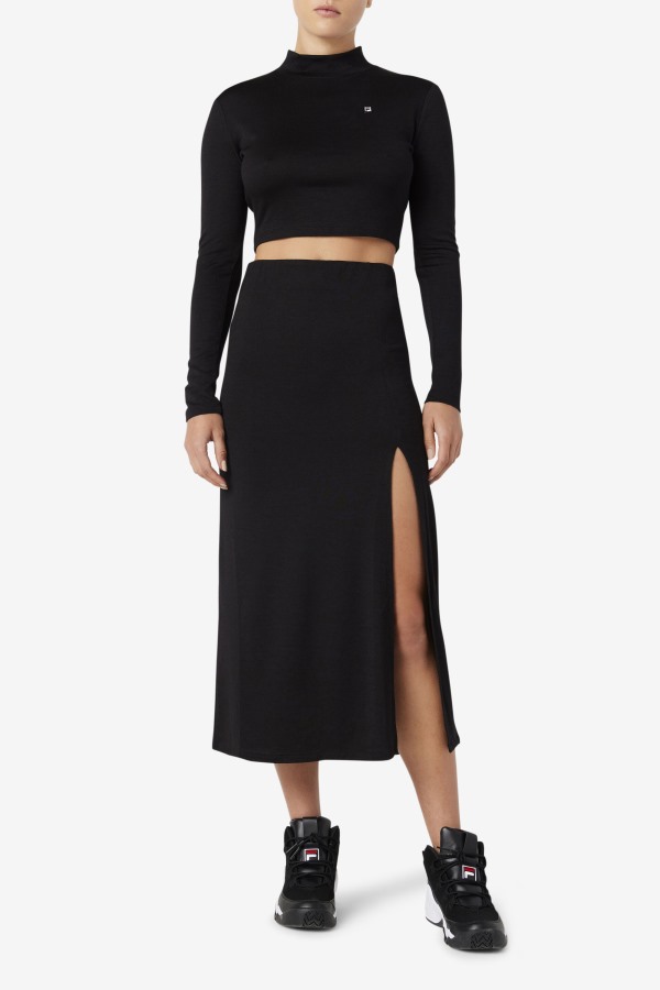 Fila Outlets Londyn Midi Skirt Black