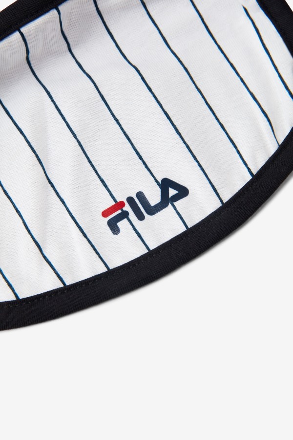 White Pin Stripe Face Mask White Fila Outlets