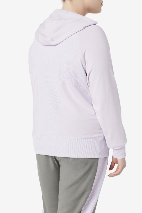 Fila Outlets Fi-Lux Texture Full Zip Hoodie Lavender Blue