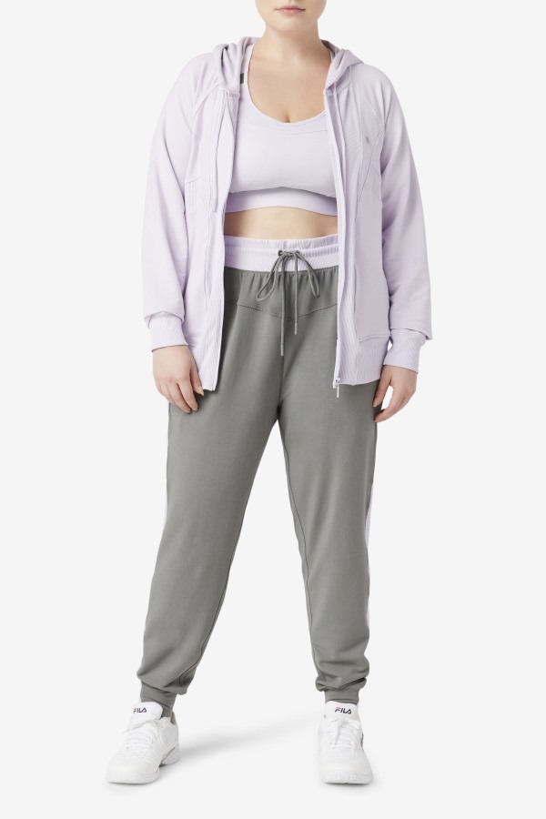 Fila Outlets Fi-Lux Texture Full Zip Hoodie Lavender Blue