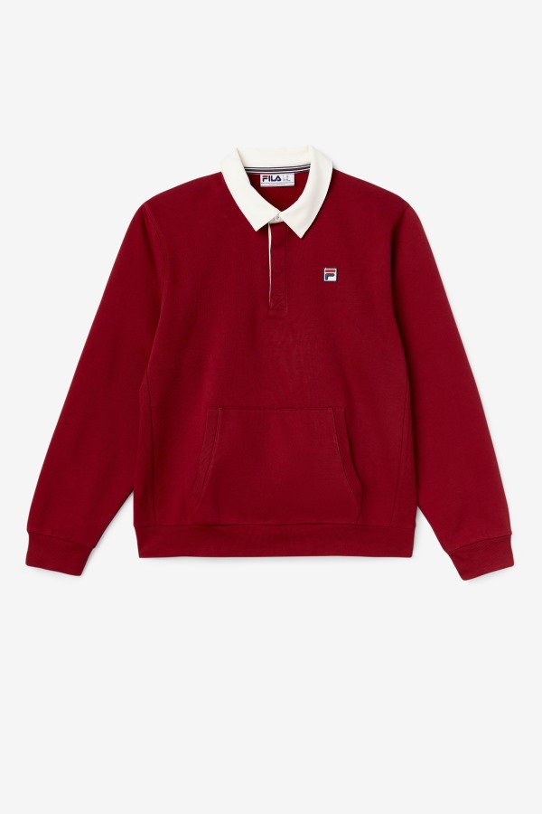 Edison Fleece Rugby Fila Outlets Rhubarb/White