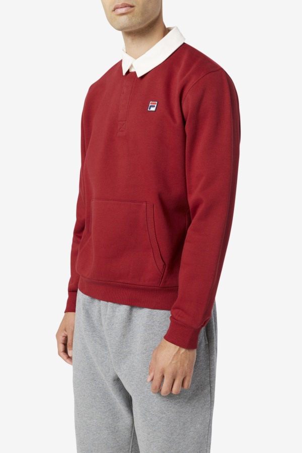 Edison Fleece Rugby Fila Outlets Rhubarb/White
