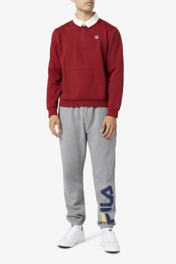 Edison Fleece Rugby Fila Outlets Rhubarb/White