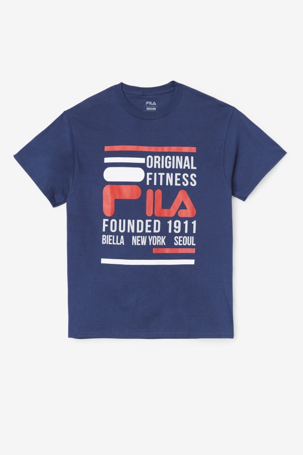 Original Fitness Tee Navy/Red/White Fila Outlets