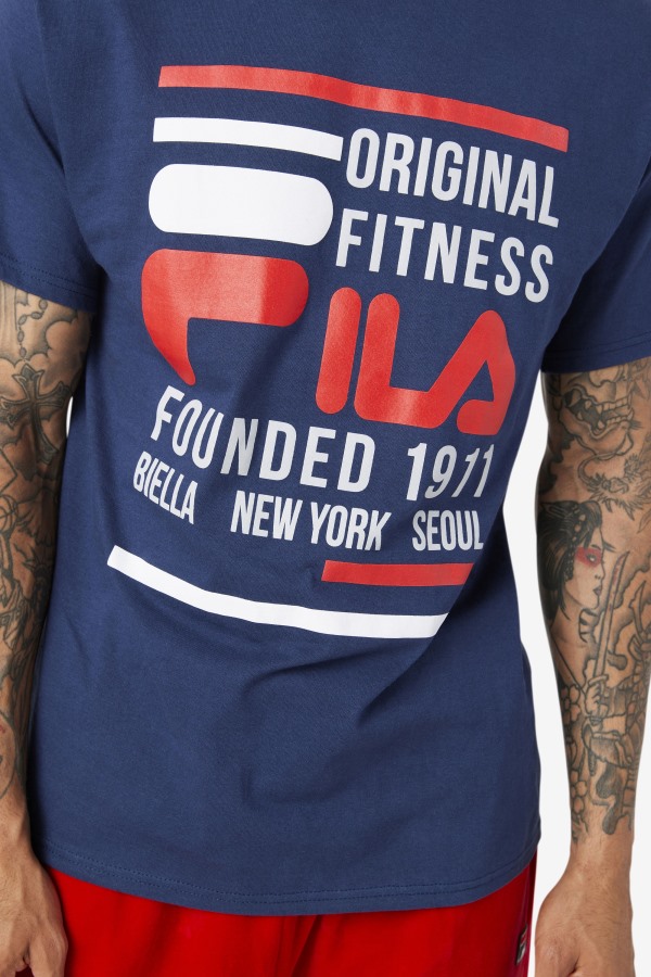 Original Fitness Tee Navy/Red/White Fila Outlets