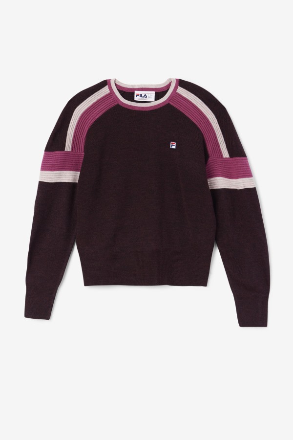 Fila Outlets Frankie Knit Crew Grape Wine/Rouge/Potpourri