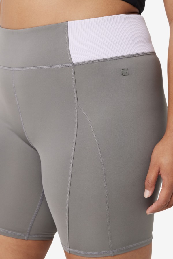 Fila Outlets Forza 8\" Texture Bike Short Gargoyle/Lavender Blue