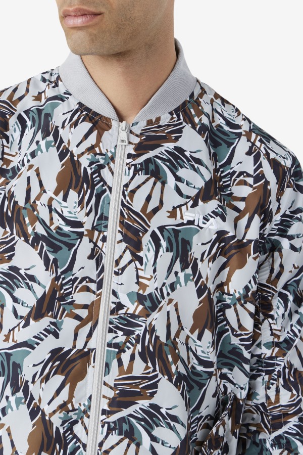 Giraffe Print Mav Bomber Jacket Fila Outlets