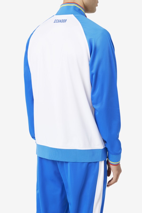 Ecuador Track Jacket Fila Outlets White/Blue/Fiery Red/Yellow