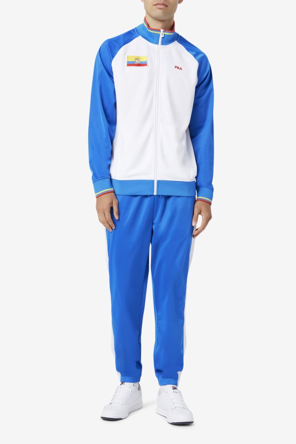 Ecuador Track Jacket Fila Outlets White/Blue/Fiery Red/Yellow