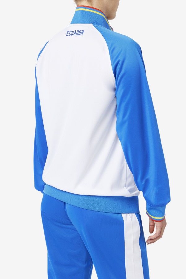 Ecuador Track Jacket Fila Outlets White/Blue/Fiery Red/Yellow