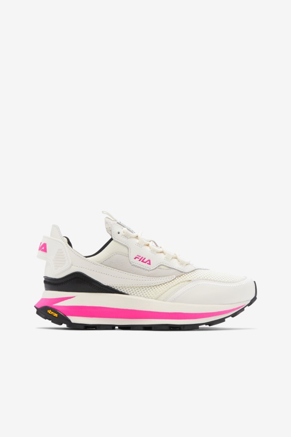 Women's R1 Runner X Barneys Fila Outlets White/Pink Glo/Black