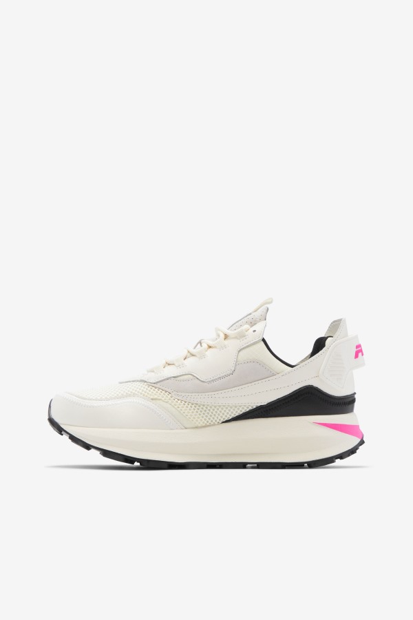 Women\'s R1 Runner X Barneys Fila Outlets White/Pink Glo/Black