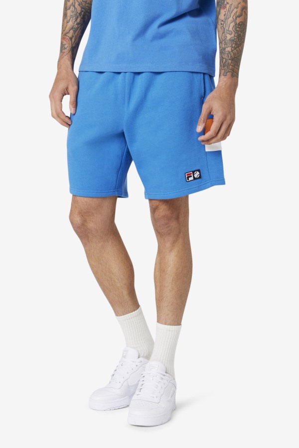 Langlen Short Fila Outlets Strong Blue/White/Coral Rose