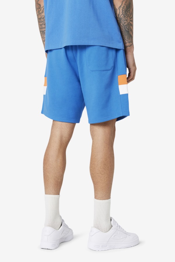 Langlen Short Fila Outlets Strong Blue/White/Coral Rose